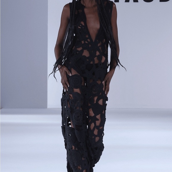 New NWT STAUD Pellegrino Dress Black Size M/L Retails $695 - Picture 6 of 11